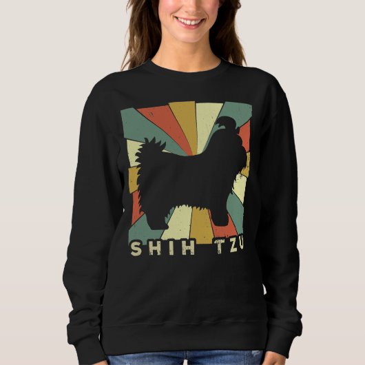 Shih Tzu Dog Retro Trui (Voorkant)