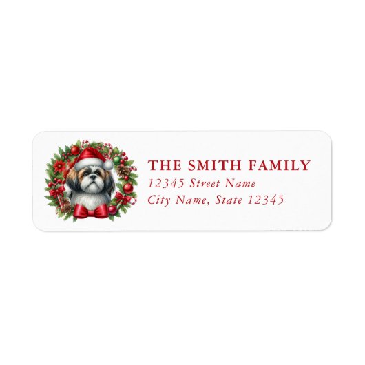 Shih Tzu Dog Return Address Labels (Voorkant)