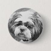 SHIH TZU DOG RONDE BUTTON 5,7 CM (Voorkant)
