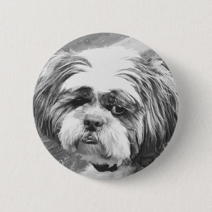 SHIH TZU DOG RONDE BUTTON 5,7 CM