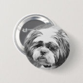 SHIH TZU DOG RONDE BUTTON 5,7 CM (Voorkant /achterkant)