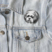 SHIH TZU DOG RONDE BUTTON 5,7 CM (In situ)