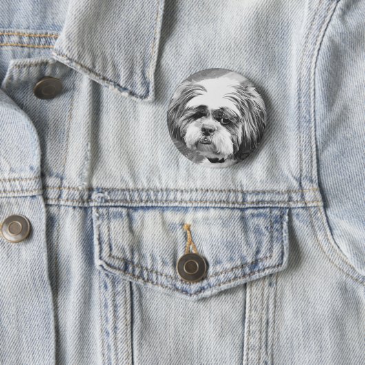 SHIH TZU DOG RONDE BUTTON 5,7 CM (In situ)