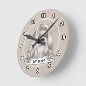 Shih Tzu Dog Ronde Klok (Hoek)