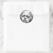 SHIH TZU DOG RONDE STICKER (Tas)