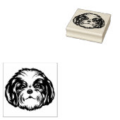 Shih Tzu Dog Rubberstempel (Gestempeld)