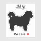 Shih Tzu Dog Silhouette Hondenras Vinyl Sticker (Vel)