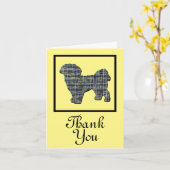 Shih Tzu Dog SilhouetteDank u Wenskaart Kaart (Gele Bloem)