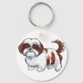Shih Tzu Dog Sleutelhanger (Voorkant)