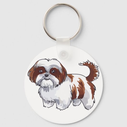 Shih Tzu Dog Sleutelhanger (Voorkant)