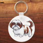 Shih Tzu Dog Sleutelhanger (Voorkant)