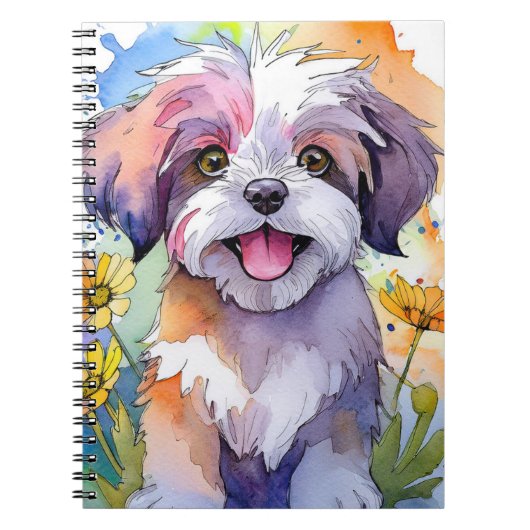 Shih Tzu Dog Spiral Notitieboek (Voorkant)