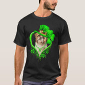 Shih Tzu Dog St Patricks Day Lover Irish Shamrock_ T-shirt (Voorkant)