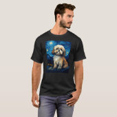 Shih Tzu Dog Starry Night Van Gogh Art Lover T-shirt (Voorkant volledig)