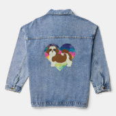 Shih Tzu Dog Stropdas Die Heart Denim Jacket (Achterkant)