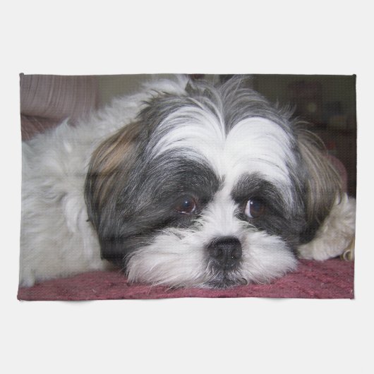 Shih Tzu Dog Theedoek (Horizontaal)