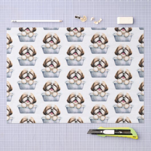 Shih Tzu Dog Tissuepapier (Craft)