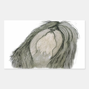 Shih Tzu dog, tony fernandes Rechthoekige Sticker