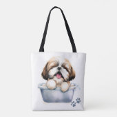 Shih Tzu Dog Tote Bag (Achterkant)