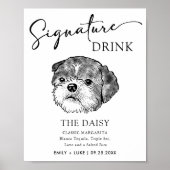 Shih Tzu Dog Trouwhandtekening Drink teken Poster (Voorkant)