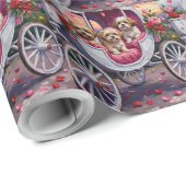 Shih Tzu Dog Valentine's Day Cadeaupapier (Rol Hoek)