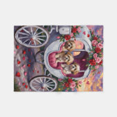 Shih Tzu Dog Valentine's Day Fleece Deken (Voorkant (Horizontaal))