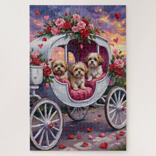 Shih Tzu Dog Valentine's Day Legpuzzel (Verticaal)