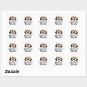 Shih Tzu Dog Vierkante Sticker (Vel)