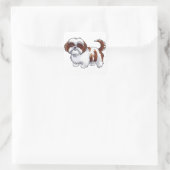 Shih Tzu Dog Vierkante Sticker (Tas)