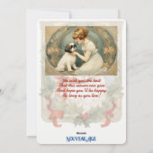 Shih Tzu Dog Vintage Kerst Kaart (Achterkant)