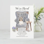 Shih tzu Dog We hebben de aankondiging verplaatst (Staand voorkant)