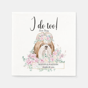Shih Tzu Dog Wedding Cocktail Napkins Servet