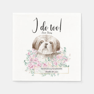 Shih Tzu Dog Wedding Cocktail Napkins Servet