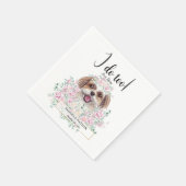 Shih Tzu Dog Wedding Cocktail Napkins Servet (Hoek)