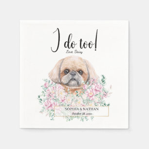Shih Tzu Dog Wedding Cocktail Napkins Servet