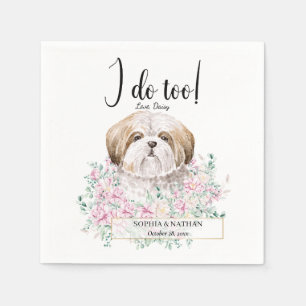 Shih Tzu Dog Wedding Cocktail Napkins Servet