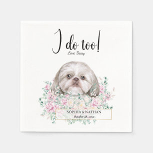 Shih Tzu Dog Wedding Cocktail Napkins Servet