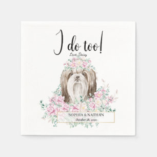 Shih Tzu Dog Wedding Cocktail Napkins Servet
