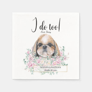 Shih Tzu Dog Wedding Cocktail Napkins Servet