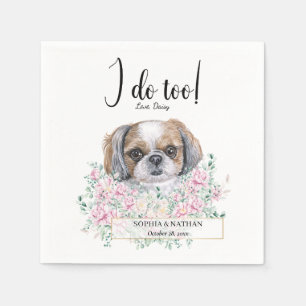 Shih Tzu Dog Wedding Cocktail Napkins Servet