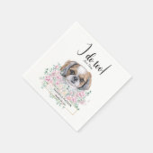 Shih Tzu Dog Wedding Cocktail Napkins Servet (Hoek)