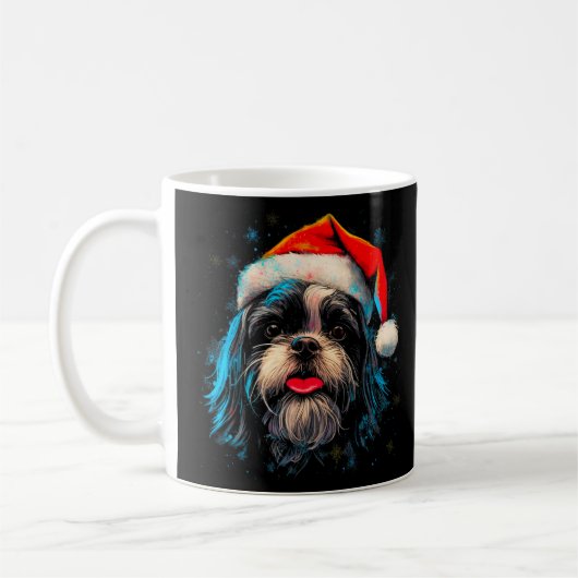 Shih Tzu Dog Xmas Koffiemok (Links)