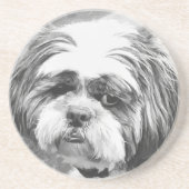 SHIH TZU DOG ZANDSTEEN ONDERZETTER (Voorkant)