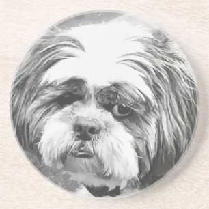 SHIH TZU DOG ZANDSTEEN ONDERZETTER