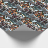 Shih Tzu Dogs Christmas Snow Holiday Cadeaupapier (Hoek)