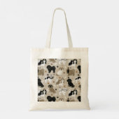 Shih Tzu Dogs Paws and Botten Canvas tas (Achterkant)