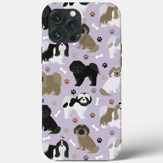 Shih Tzu Dogs Paws and Botten Hoesje-Mate iPhone C Case-Mate iPhone Case (Achterkant)