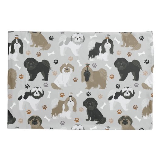 Shih Tzu Dogs Paws and Botten Pillow Hoesje Kussensloop (Achterkant)