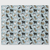 Shih Tzu Dogs Paws en Botten Cadeaupapier (Vlak)