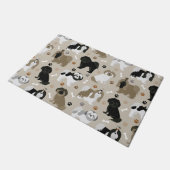 Shih Tzu Dogs Paws en Botten Doormat Deurmat (Schuin)